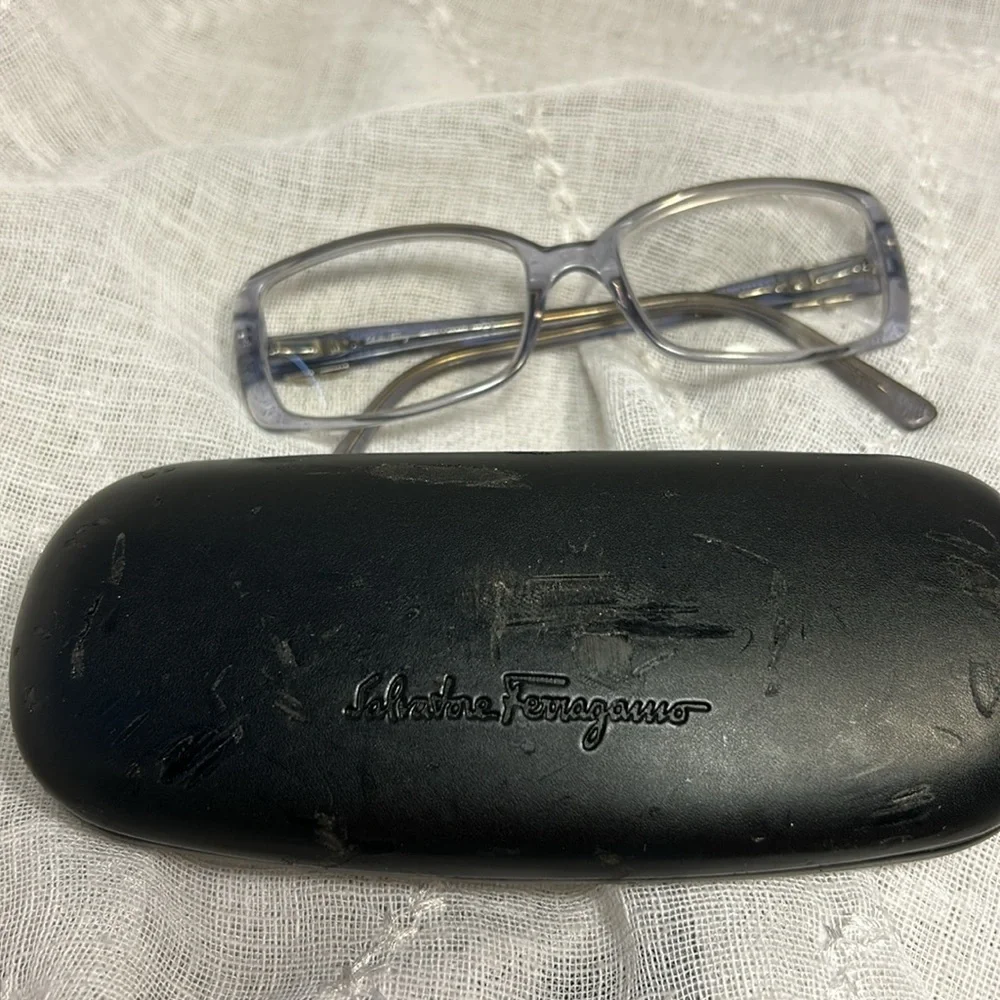 Salvatore Ferragamo frames with crystals and a case